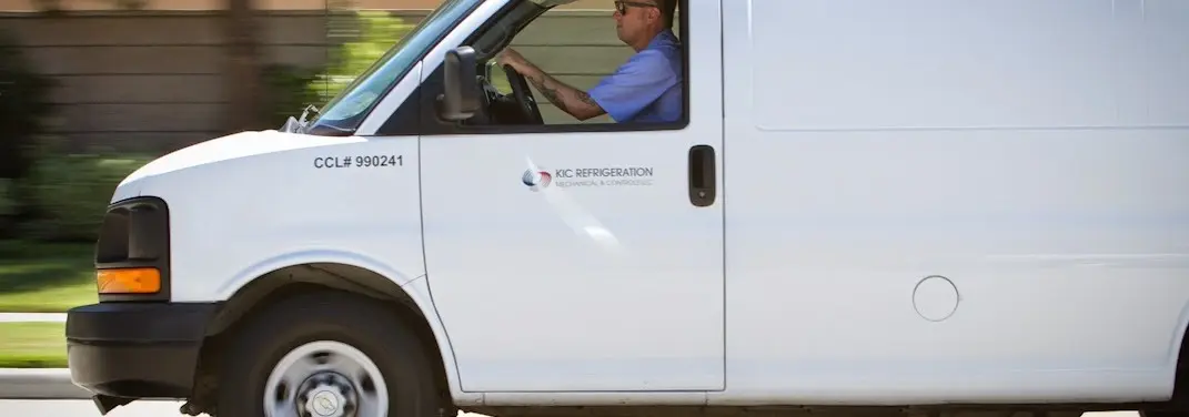 KIC Refrigeration service vehicle serving Wilton area